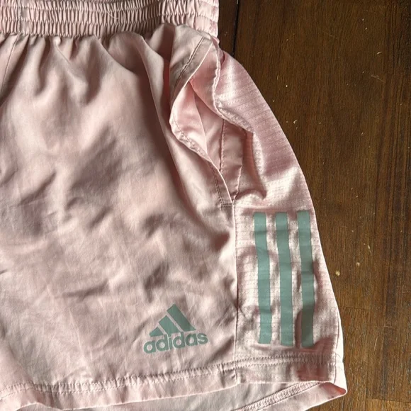 Adidas running shorts, pink/light salmon, L5” - Picture 2 of 5